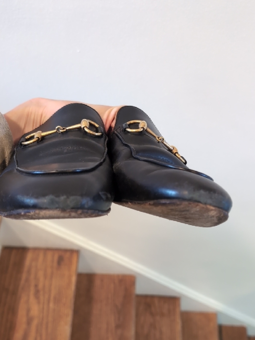 Gucci Black Leather Horsebit Mule Loafers 38.5 - Picture 6 of 7